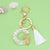 Fashion Letter Tassel Alloy Epoxy Bag Pendant Keychain 1 Piece