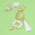 Fashion Letter Tassel Alloy Epoxy Bag Pendant Keychain 1 Piece