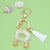 Fashion Letter Tassel Alloy Epoxy Bag Pendant Keychain 1 Piece