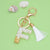 Fashion Letter Tassel Alloy Epoxy Bag Pendant Keychain 1 Piece