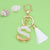 Fashion Letter Tassel Alloy Epoxy Bag Pendant Keychain 1 Piece