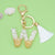 Fashion Letter Tassel Alloy Epoxy Bag Pendant Keychain 1 Piece