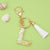 Fashion Letter Tassel Alloy Epoxy Bag Pendant Keychain 1 Piece