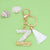 Fashion Letter Tassel Alloy Epoxy Bag Pendant Keychain 1 Piece