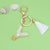 Fashion Letter Tassel Alloy Epoxy Bag Pendant Keychain 1 Piece