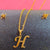 Fashion Letter Titanium Steel Gold Plated Earrings Necklace