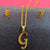 Fashion Letter Titanium Steel Gold Plated Earrings Necklace