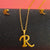 Fashion Letter Titanium Steel Gold Plated Earrings Necklace