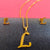 Fashion Letter Titanium Steel Gold Plated Earrings Necklace