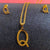 Fashion Letter Titanium Steel Gold Plated Earrings Necklace