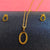 Fashion Letter Titanium Steel Gold Plated Earrings Necklace