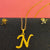 Fashion Letter Titanium Steel Gold Plated Earrings Necklace