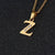 Fashion Letter Titanium Steel Inlay Zircon Necklace