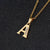 Fashion Letter Titanium Steel Inlay Zircon Necklace