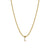 Fashion Letter Titanium Steel Inlay Zircon Pendant Necklace