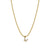 Fashion Letter Titanium Steel Inlay Zircon Pendant Necklace