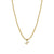 Fashion Letter Titanium Steel Inlay Zircon Pendant Necklace