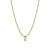 Fashion Letter Titanium Steel Inlay Zircon Pendant Necklace