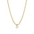 Fashion Letter Titanium Steel Inlay Zircon Pendant Necklace