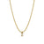 Fashion Letter Titanium Steel Inlay Zircon Pendant Necklace