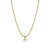 Fashion Letter Titanium Steel Inlay Zircon Pendant Necklace