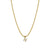 Fashion Letter Titanium Steel Inlay Zircon Pendant Necklace