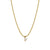 Fashion Letter Titanium Steel Inlay Zircon Pendant Necklace