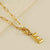 Fashion Letter Titanium Steel Pendant Necklace Polishing Gold Plated Stainless Steel Necklaces