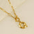 Fashion Letter Titanium Steel Pendant Necklace Polishing Gold Plated Stainless Steel Necklaces