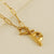 Fashion Letter Titanium Steel Pendant Necklace Polishing Gold Plated Stainless Steel Necklaces