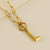 Fashion Letter Titanium Steel Pendant Necklace Polishing Gold Plated Stainless Steel Necklaces