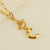 Fashion Letter Titanium Steel Pendant Necklace Polishing Gold Plated Stainless Steel Necklaces