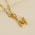 Fashion Letter Titanium Steel Pendant Necklace Polishing Gold Plated Stainless Steel Necklaces