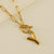 Fashion Letter Titanium Steel Pendant Necklace Polishing Gold Plated Stainless Steel Necklaces