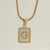 Fashion Letter Titanium Steel Plating Inlay Shell Pendant Necklace