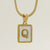 Fashion Letter Titanium Steel Plating Inlay Shell Pendant Necklace