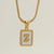 Fashion Letter Titanium Steel Plating Inlay Shell Pendant Necklace