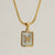 Fashion Letter Titanium Steel Plating Inlay Shell Pendant Necklace