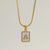 Fashion Letter Titanium Steel Plating Inlay Shell Pendant Necklace