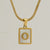 Fashion Letter Titanium Steel Plating Inlay Shell Pendant Necklace