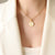 Fashion Letter Titanium Steel Plating Shell Pendant Necklace