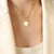 Fashion Letter Titanium Steel Plating Shell Pendant Necklace