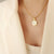 Fashion Letter Titanium Steel Plating Shell Pendant Necklace