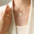 Fashion Letter Titanium Steel Plating Shell Pendant Necklace