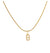 Fashion Letter Titanium Steel Plating Zircon Pendant Necklace