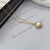 Fashion Letter Water Droplets Heart Shape Titanium Steel Inlay Artificial Pearls Rhinestones Pendant Necklace 1 Piece