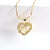 Fashion Letters Mom Hollow Heart-shaped Zircon Pendant Copper Clavicle Chain Jewelry