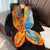 Fashion Light Luxury 90cm Simulation Silk Scarf Korean Simple Striped Large Square Scarf