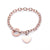 Fashion Love Stainless Steel Bracelet Peach Heart-shaped Letter Rose Gold Bracelet T-shaped Titanium Steel Bracelet