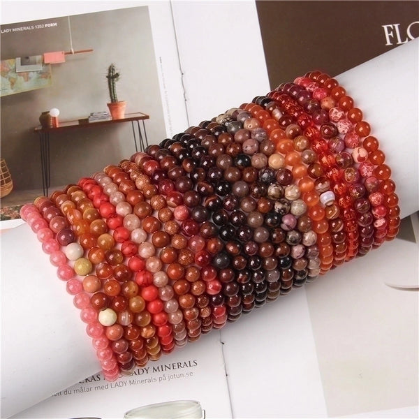 Fashion Marble Agate Beaded Bracelets 1 Piece